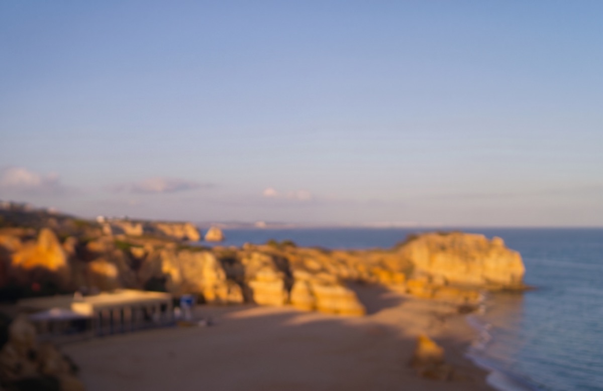 The Algarve coast at golden hour